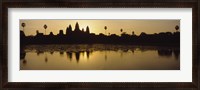 Framed Silhouette Of A Temple At Sunrise, Angkor Wat, Cambodia