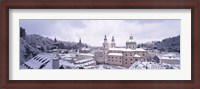 Framed Salzburg in winter, Austria