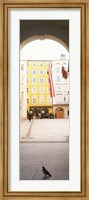 Framed Facade of a building, Birthplace Of Wolfgang Amadeus Mozart, Getreidegasse, Salzburg, Austria