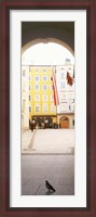 Framed Facade of a building, Birthplace Of Wolfgang Amadeus Mozart, Getreidegasse, Salzburg, Austria