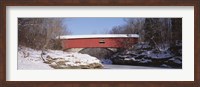 Framed Narrows Covered Bridge Turkey Run State Park IN USA