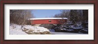 Framed Narrows Covered Bridge Turkey Run State Park IN USA