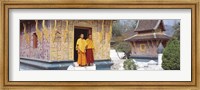Framed Monks Wat Xien Thong Luang Prabang Laos