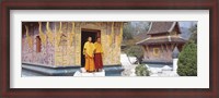 Framed Monks Wat Xien Thong Luang Prabang Laos