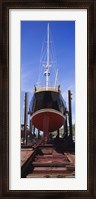 Framed Low angle view of a sailing ship at a shipyard, Antigua