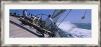 Framed Group of people racing in a sailboat, Grenada