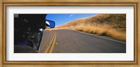 Framed Motorcycle on a road, California, USA