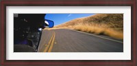 Framed Motorcycle on a road, California, USA