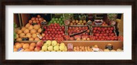 Framed Close-Up Of Fruits In A Market, Rue De Levy, Paris, France