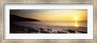 Framed Sunset over the sea, Celtic Sea, Wales