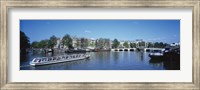 Framed High angle view of a ferry in a lake, Amsterdam, Netherlands