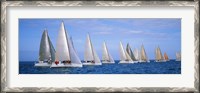 Framed Yachts in the ocean, Key West, Florida, USA