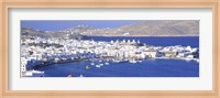Framed Mykonos Harbor, Greece