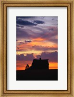 Framed Barn at Sunset