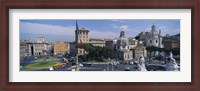 Framed High angle view of traffic on a road, Piazza Venezia, Rome, Italy