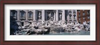 Framed Fountain in front of a building, Trevi Fountain, Rome, Italy