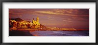 Framed High angle view of a beach, Sitges, Spain