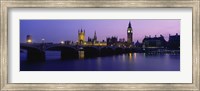 Framed Big Ben, Houses of Parliament, London, England