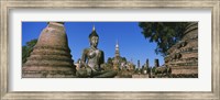 Framed Statue Of Buddha In A Temple, Wat Mahathat, Sukhothai, Thailand