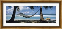 Framed Hammock on the beach, Cook Islands South Pacific