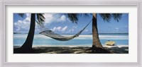 Framed Hammock on the beach, Cook Islands South Pacific