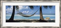 Framed Hammock on the beach, Cook Islands South Pacific