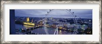 Framed Ferris wheel in a city, Millennium Wheel, London, England