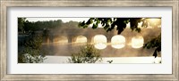 Framed Stone Bridge In Fog, Loire Valley, France
