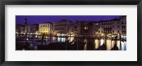 Framed Grand Canal at Night, Venice Italy