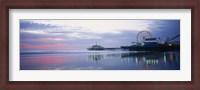 Framed Pier with a ferris wheel, Santa Monica Pier, Santa Monica, California, USA