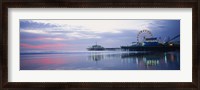 Framed Pier with a ferris wheel, Santa Monica Pier, Santa Monica, California, USA