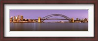 Framed Bridge at dusk, Sydney Harbor Bridge, Sydney, New South Wales, Australia