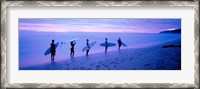 Framed Surfers on Beach Costa Rica