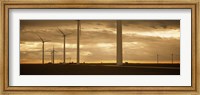 Framed Wind turbines in a field, Amarillo, Texas, USA