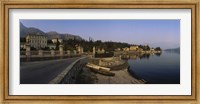 Framed Boats on the coast, Lombardy, Lake Como, Italy