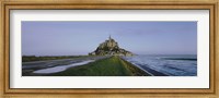 Framed Church on the beach, Mont Saint-Michel, Normandy, France