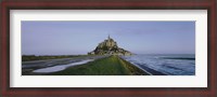 Framed Church on the beach, Mont Saint-Michel, Normandy, France