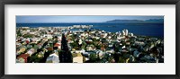 Framed High Angle View Of A City, Reykjavik, Iceland