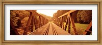 Framed Railroad Tracks and Bridge Germany