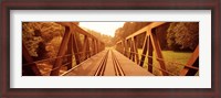 Framed Railroad Tracks and Bridge Germany