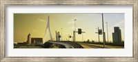 Framed Bridge across the river, Erasmus Bridge, Rotterdam, Netherlands