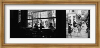 Framed Tourists In A Cafe, Amsterdam, Netherlands