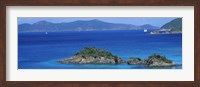 Framed Islands in the sea, Trunk Bay, St. John, US Virgin Islands