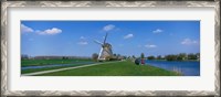Framed Windmill and Canals near Leiden The Netherlands