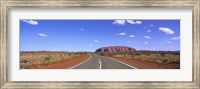 Framed Road and Ayers Rock Australia