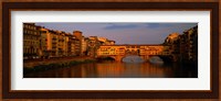 Framed Ponte Vecchio Arno River Florence Italy