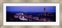 Framed Arno River Florence Italy