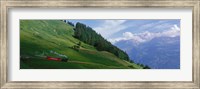 Framed Steam Train near Brienz Switzerland