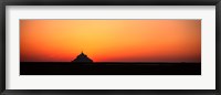 Framed Sunset at Mont Saint Michel Normandy France
