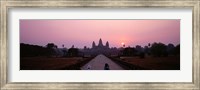 Framed Angkor Wat at dusk, Cambodia